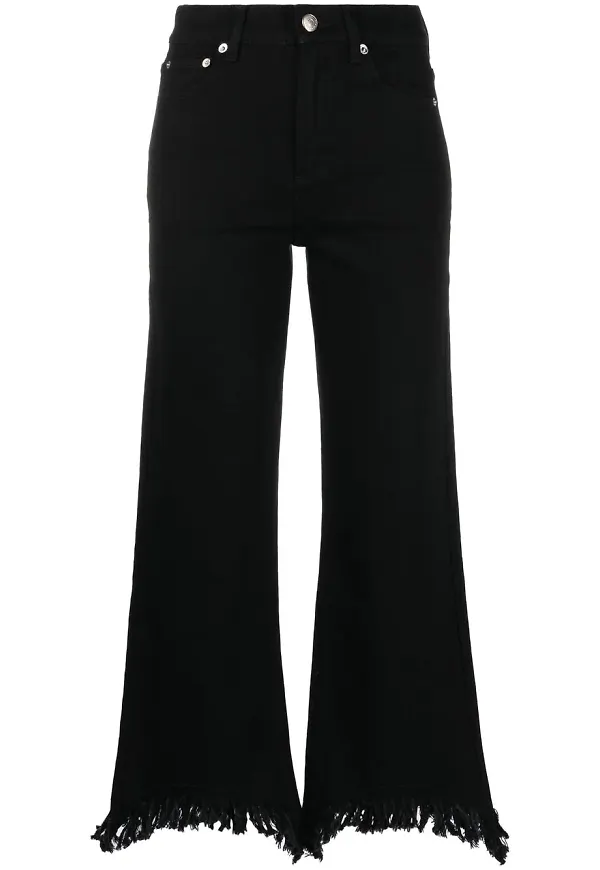 Maje croppade straight-jeans - Svart