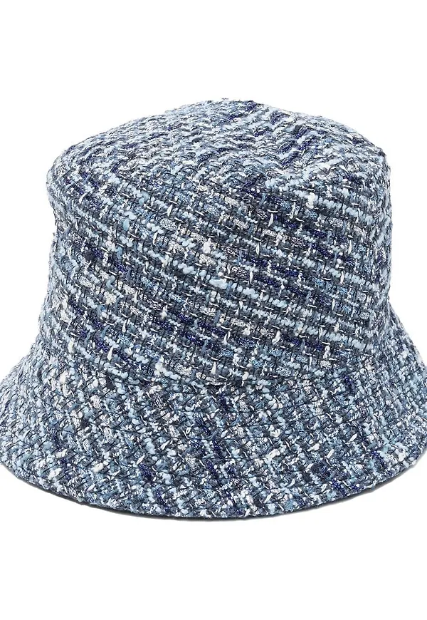 Maje fiskehatt i tweed - Blå