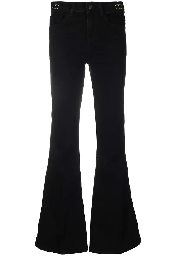 Maje flare-jeans med bälte - Svart