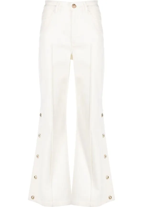 Maje flare-jeans med hög midja - Vit