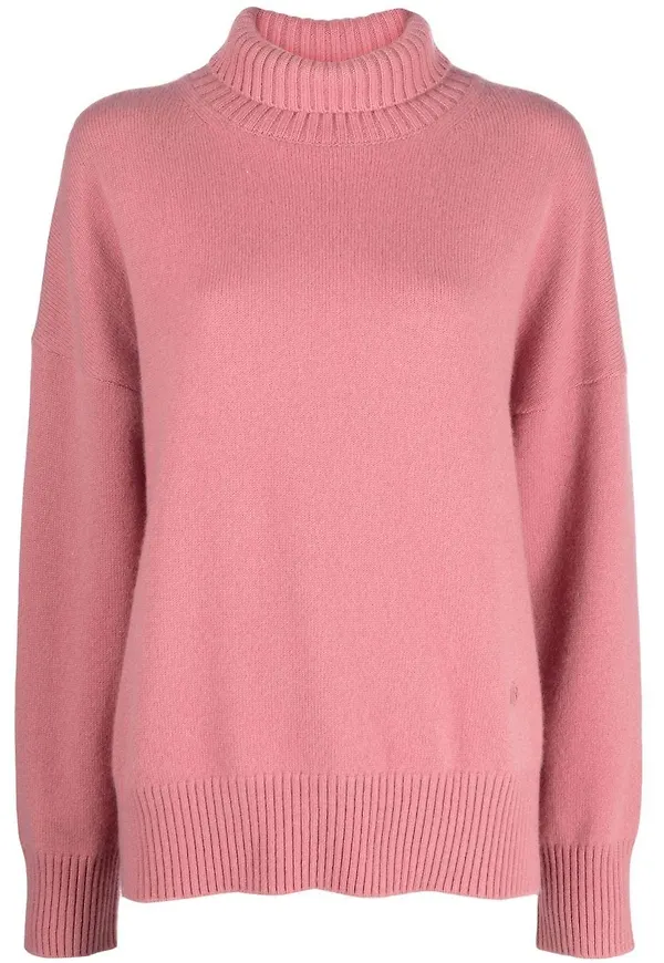Maje kashmirtröja med rullkrage - Rosa