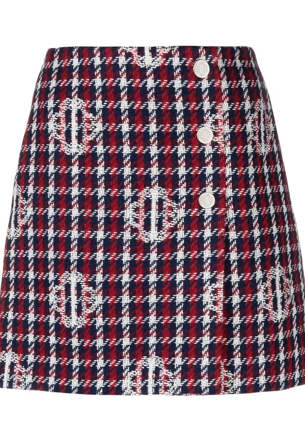 Maje minikjol med monogram - Blå