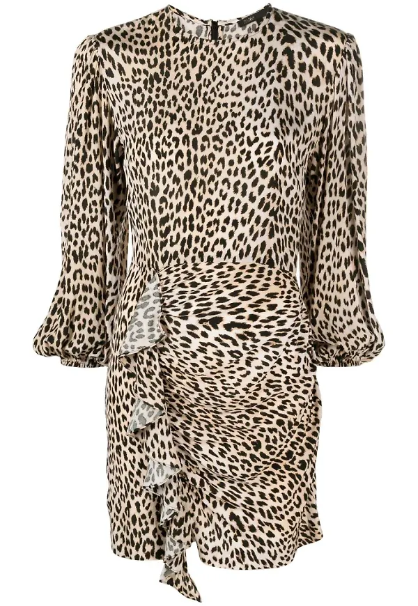 Maje Ricata leopardmönstrad miniklänning - Neutral
