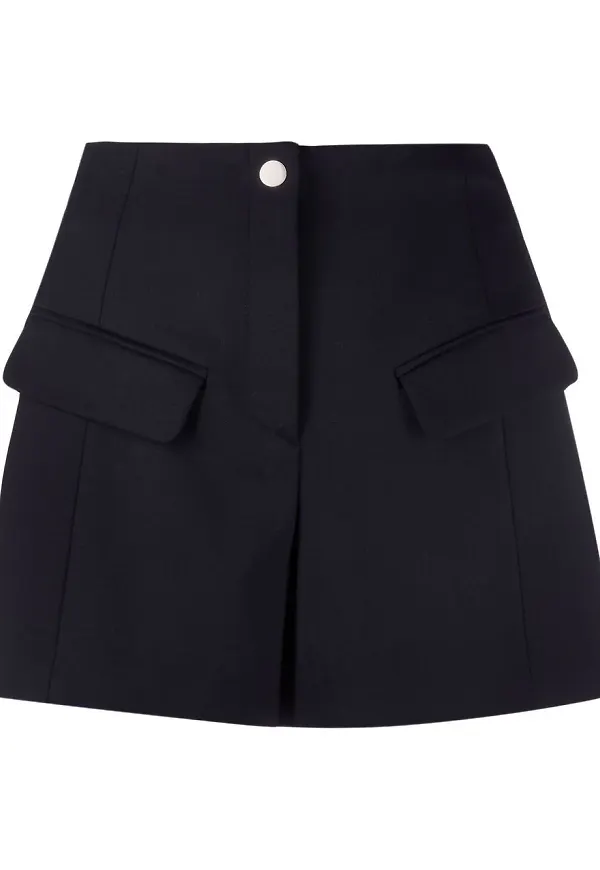 Maje shorts med ficka - Blå