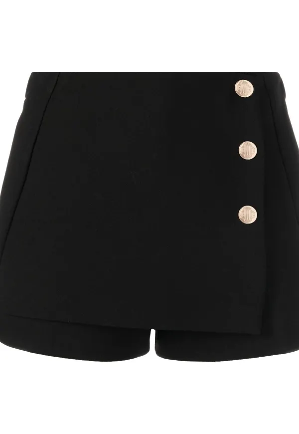Maje shorts med knäppning - Svart