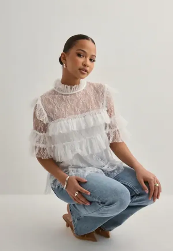 Malina - Vit - Rachel Blouse