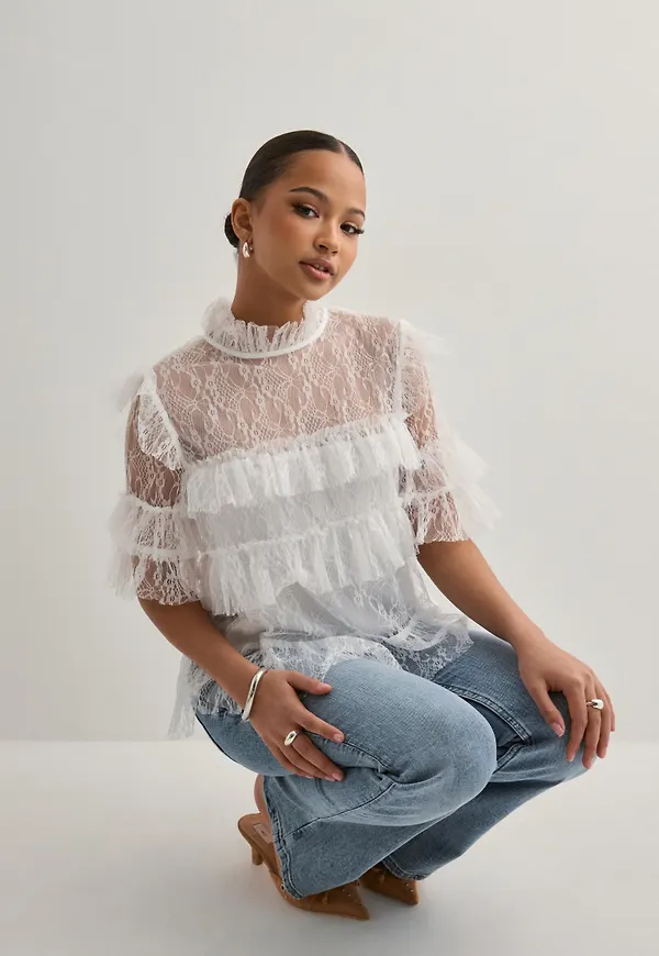 Malina - Vit - Rachel Blouse