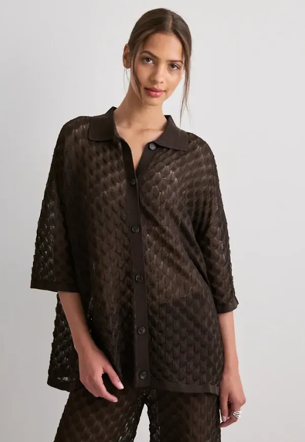 Malina - Brun - Moa Knitted Shirt