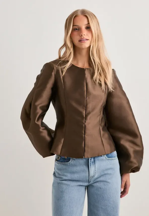 Malina - Brun - Vendela Balloon Sleeve Blouse