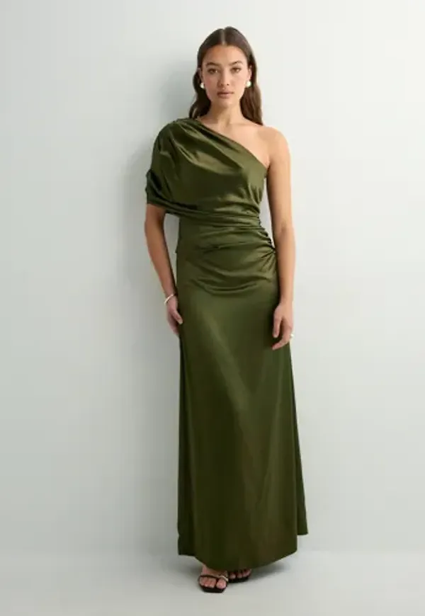 Malina - Grön - Cassia Detachable Cape Maxi dress
