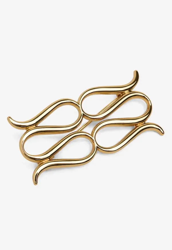 Malina - Guld - Monogram Brooch