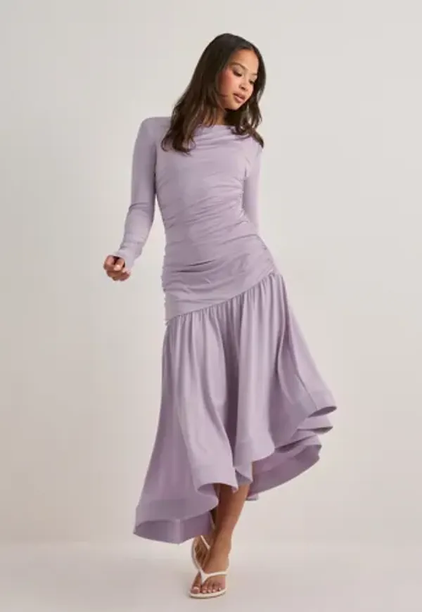 Malina - Lila - Lionelle Asymmetrical Ruffled