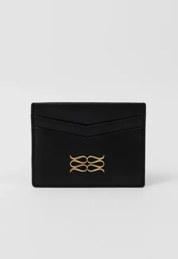 Malina - Svart - Monogram Leather Card Holder