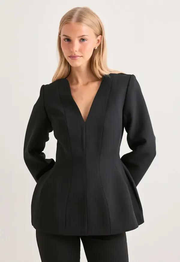 Malina - Svart - Ninni Cut-out Shoulder Hourgla