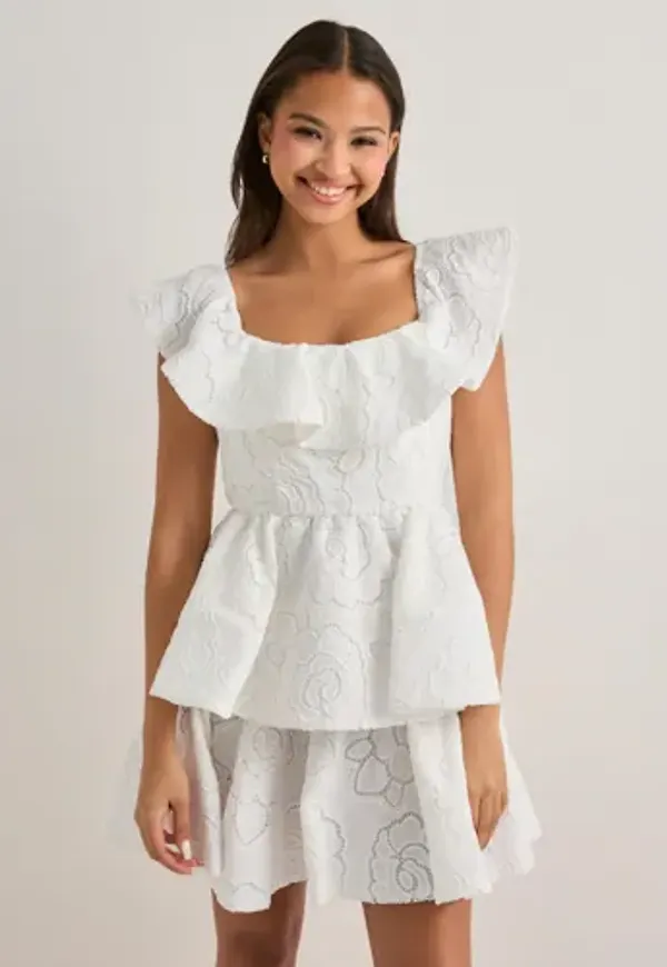 Malina - Vit - Tracy Off Shoulder Lace Mini Dress – Nelly