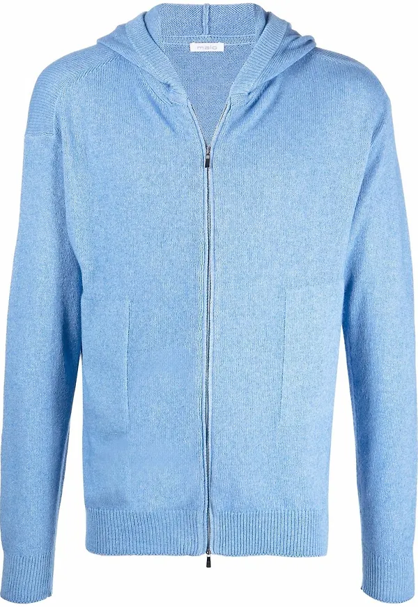 Malo hoodie med dragkedja - Blå