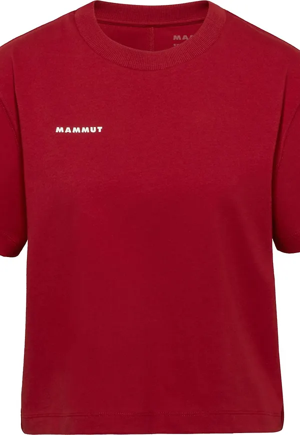Mammut Women's Mammut Base Cropped T-Shirt Mini Logo Dark Mammut Red