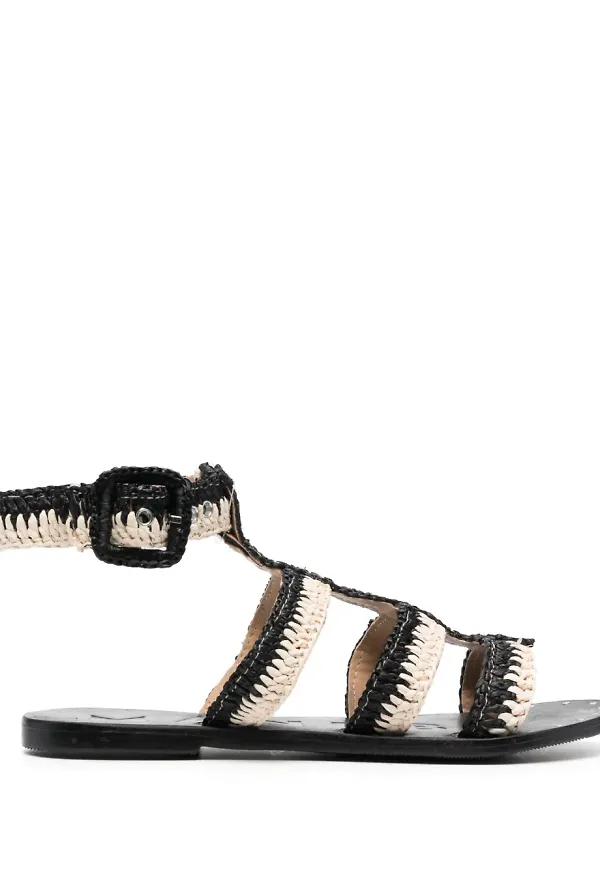 Manebi flätade gladiatorsandaler - Svart