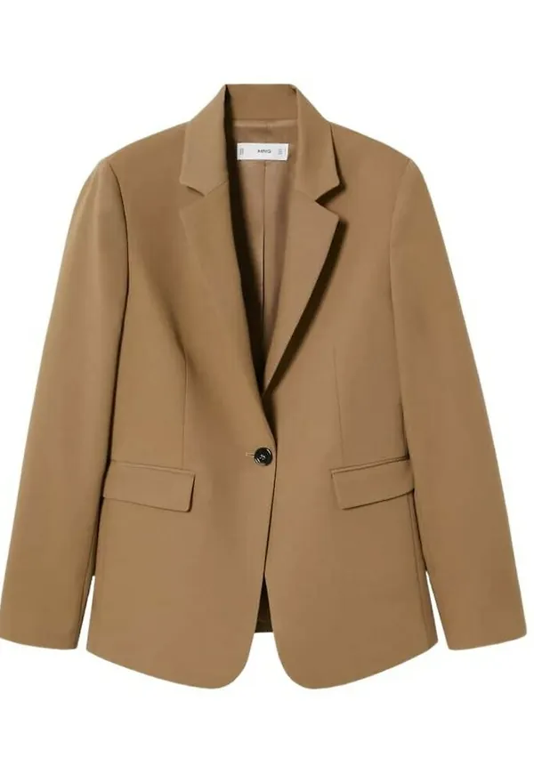 Mango - Blazer - Brun - Dam - Storlek: 2Xl,Xl,L,M,S,Xs,3Xl,2Xs