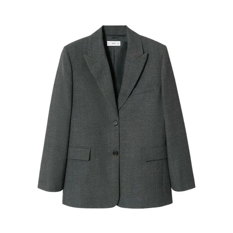 Mango - Blazer - Grå - Dam - Storlek: M