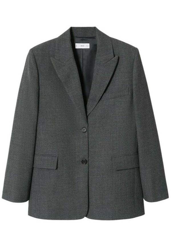 Mango - Blazer - Grå - Dam - Storlek: M