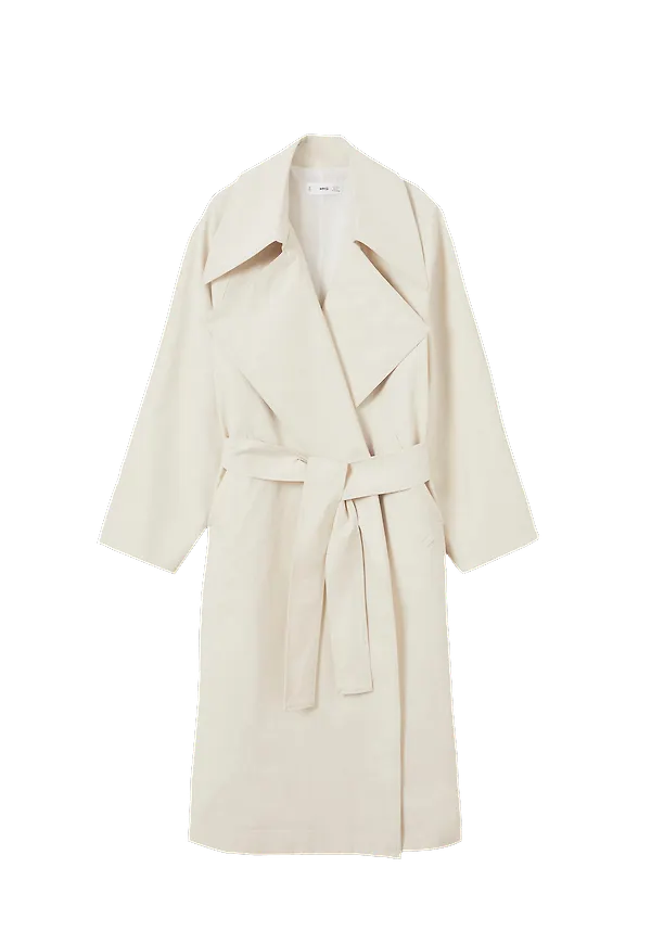Mango - Kappa Trenchcoat Mint - Beige
