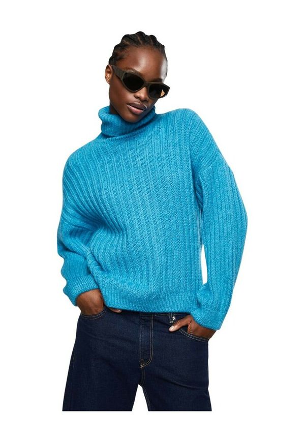 Mango - Polotröjor - Blå - Dam - Storlek: 2Xl,Xl,L,Xs,2Xs