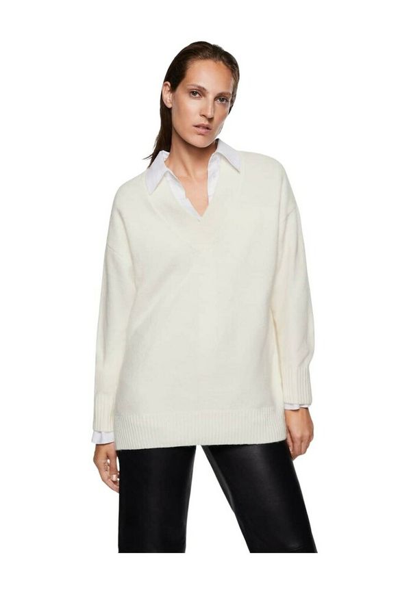 Mango - Stickade tröjor & koftor - Beige - Dam - Storlek: M,S,Xs