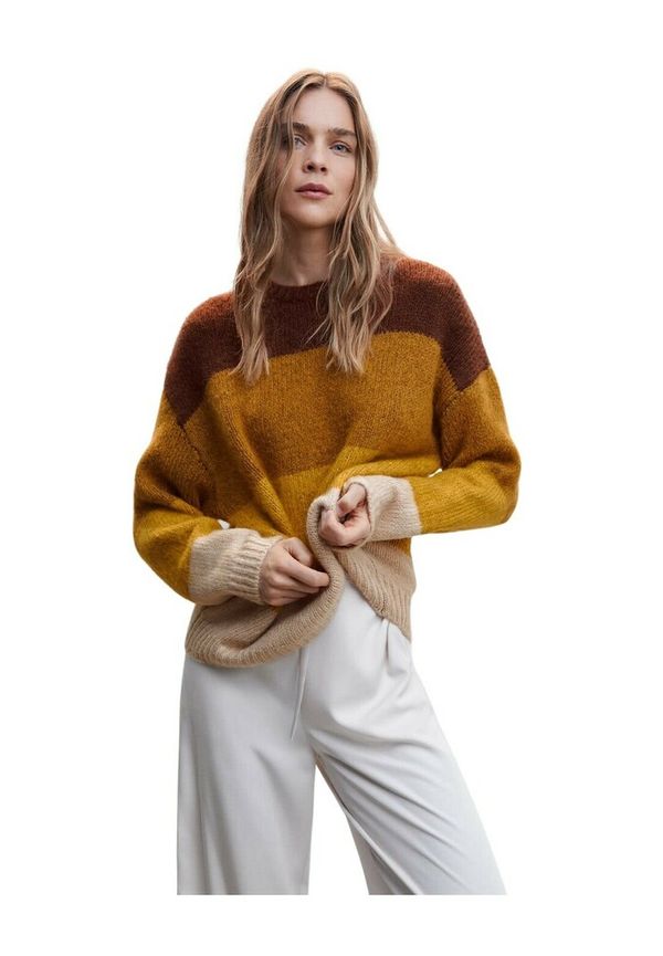 Mango - Stickade tröjor & koftor - Beige - Dam - Storlek: M,S