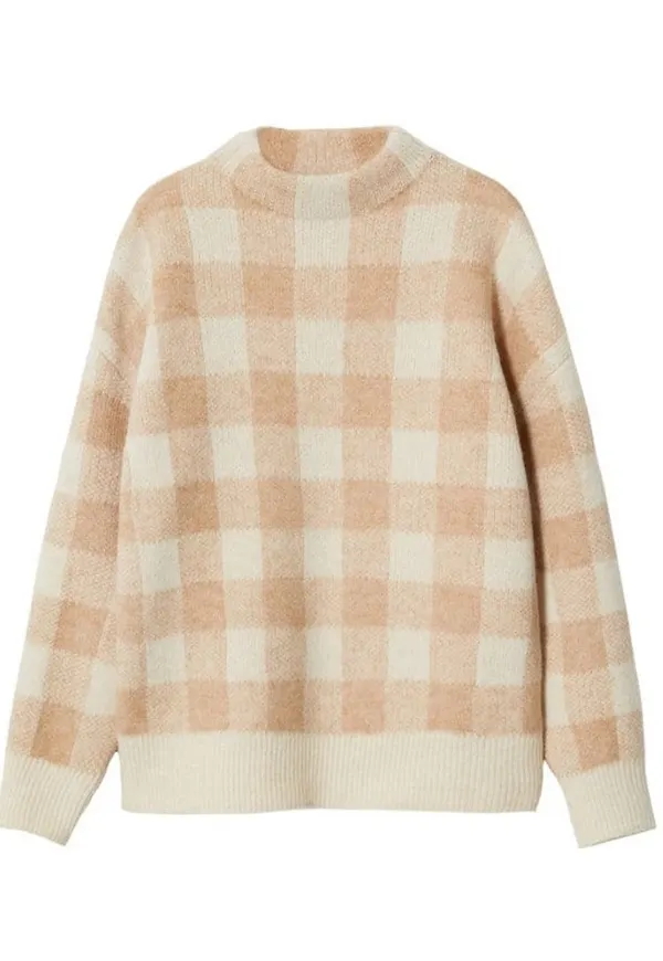 Mango - Stickade tröjor & koftor - Beige - Dam - Storlek: Xl,L,M,S,Xs