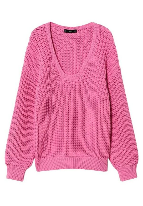 Mango - Stickade tröjor & koftor - Rosa - Dam - Storlek: 2Xl,Xl,L,M,S,Xs,2Xs