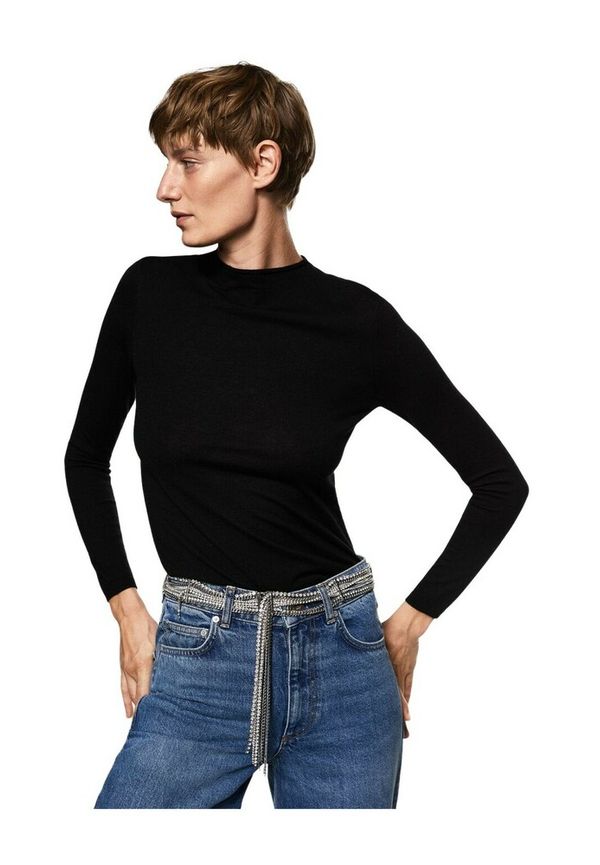 Mango - Stickade tröjor & koftor - Svart - Dam - Storlek: Xl,L,M,S,Xs