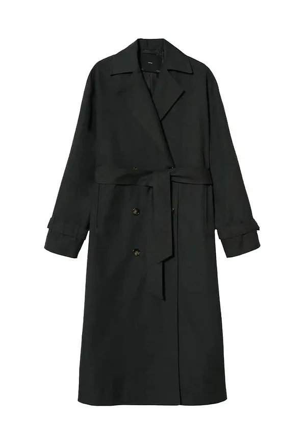 Mango - Ullkappor - Grön - Dam - Storlek: 2Xl,Xl,L,M,2Xs