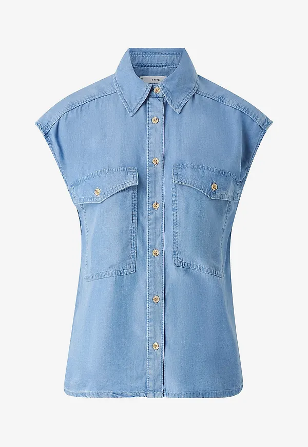 Mango - Blus Alessia - Blå