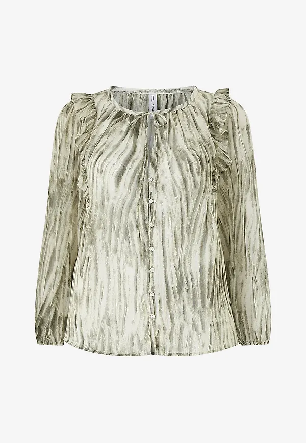 Mango - Blus Blouse Siena - Grön
