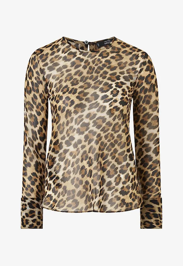 Mango - Blus Blouse Stark - Brun