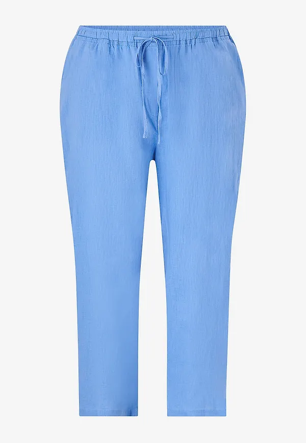 Mango - Byxor Linen - Blå