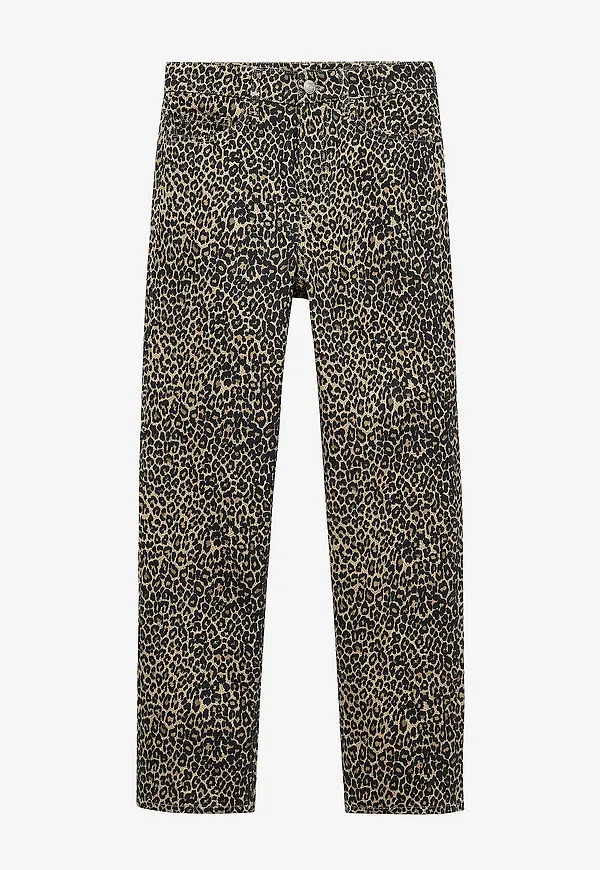 Mango - Jeans Leopard - Brun