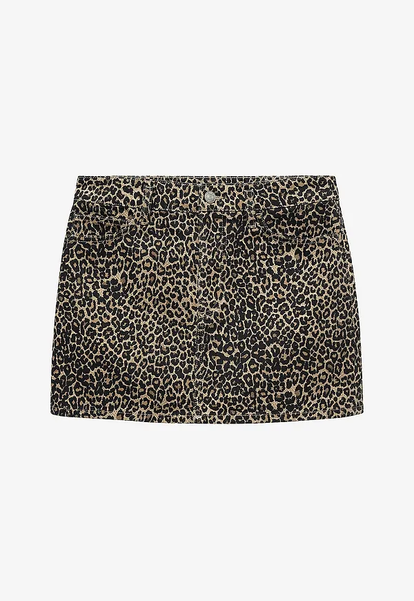 Mango - Kjol Leopard - Brun