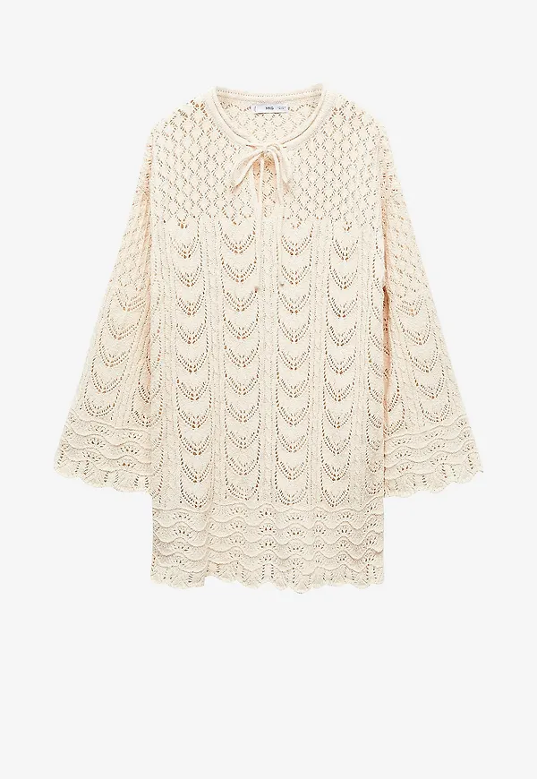 Mango - Klänning Dress Belice - Beige