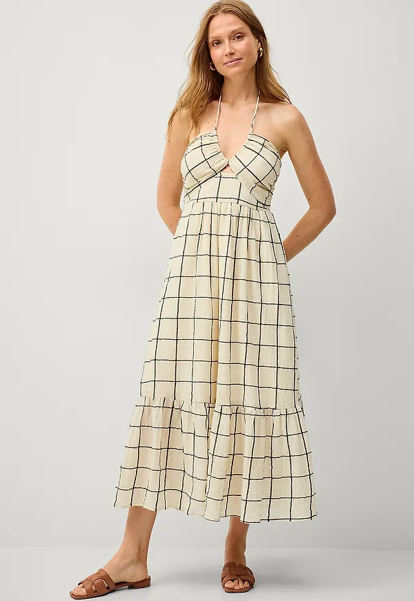Mango - Klänning Dress Square - Beige