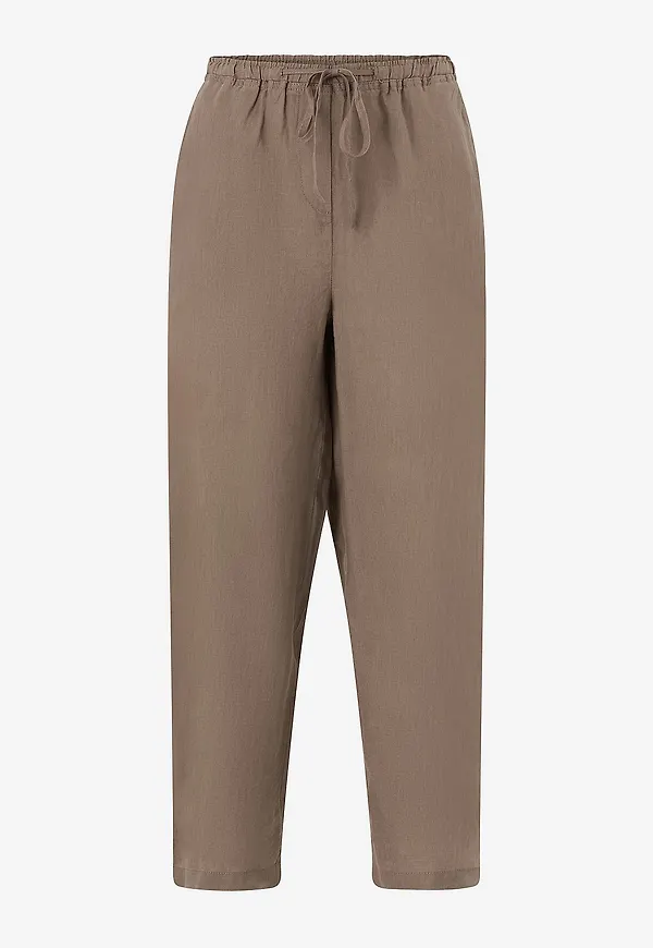 Mango - Linnebyxor Trousers Linen - Brun