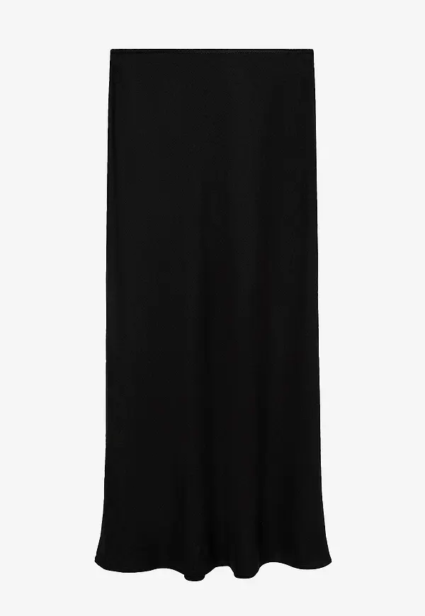 Mango - Linnekjol Skirt Lin - Svart