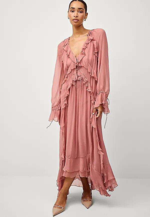 Mango - Maxiklänning Dress Royal - Rosa