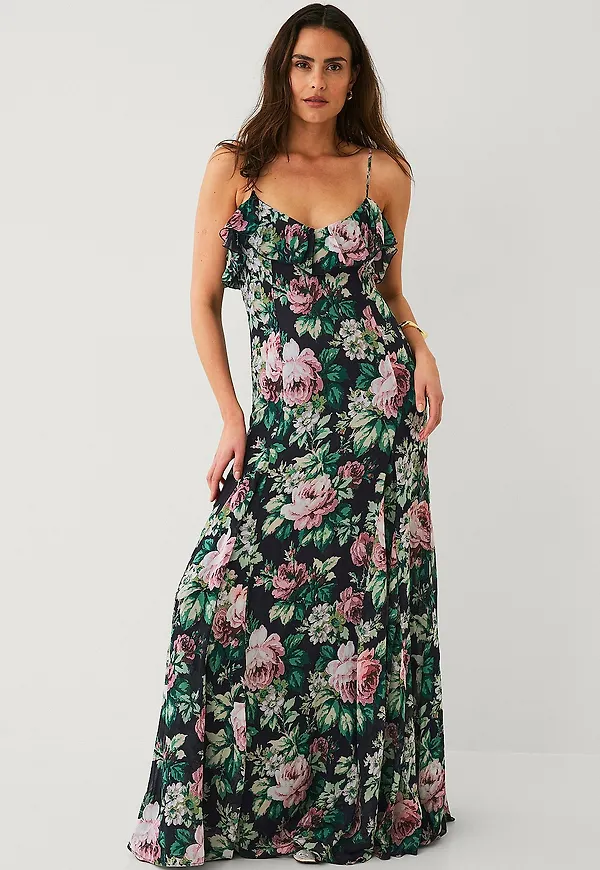Mango - Maxiklänning Dress Volare - Svart
