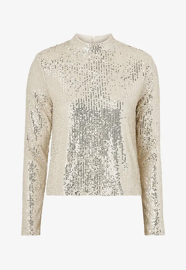 Mango - Paljettopp Xlenjuel - Beige