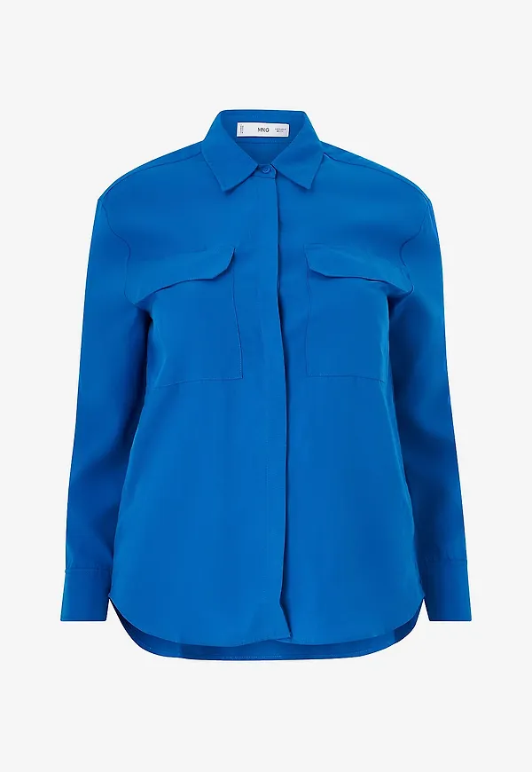 Mango - Skjorta Shirt Factory - Blå