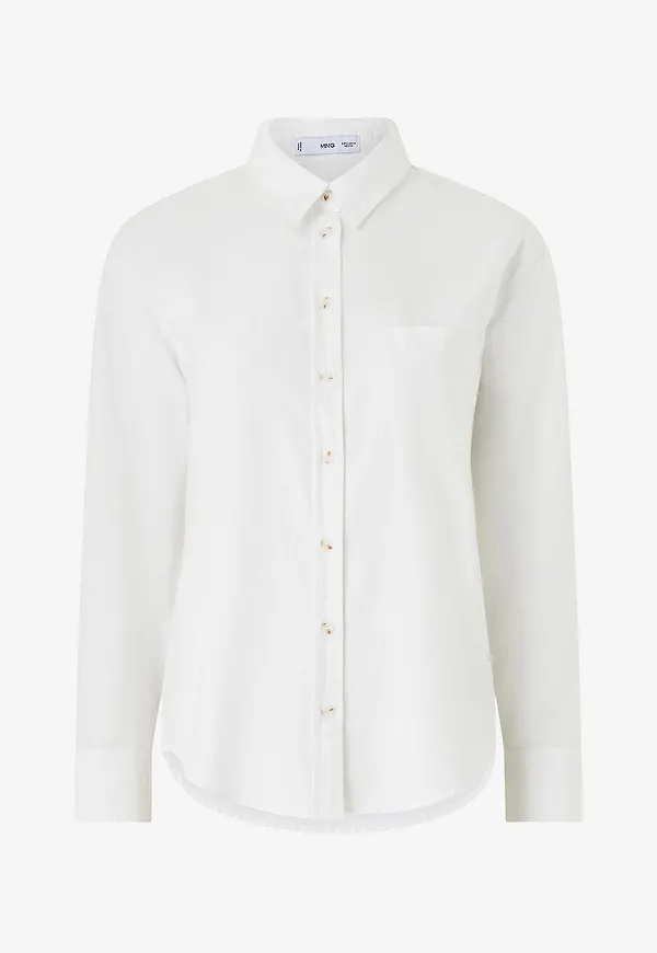 Mango - Skjorta Shirt Marble - Vit