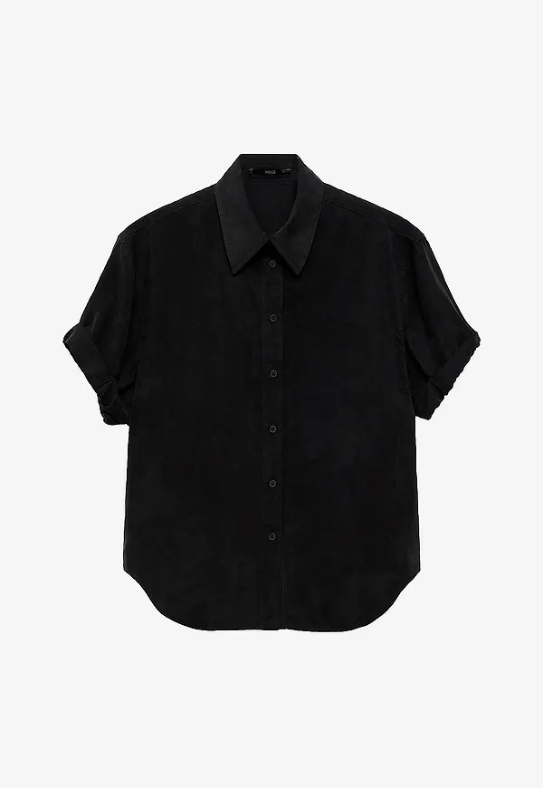 Mango - Skjorta Shirt Washy - Svart