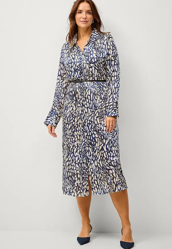 Mango - Skjortklänning Dress Camila - Blå